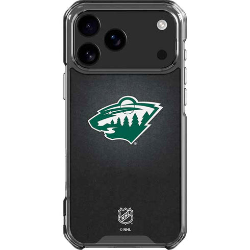 NHL Minnesota Wild Black Background iPhone 18 Pro Max Clear Case