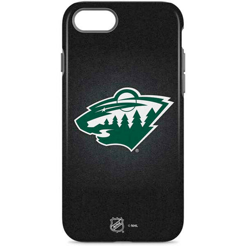 NHL Minnesota Wild Black Background iPhone Cases