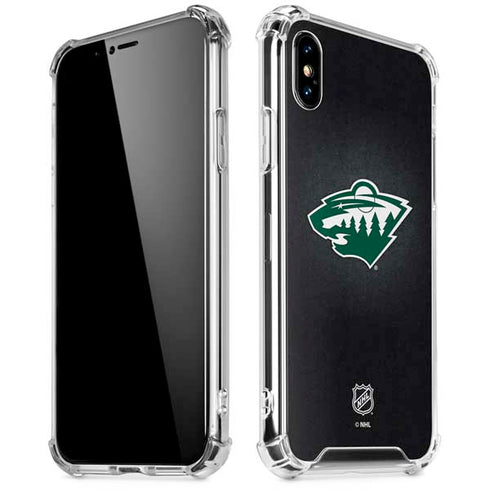 NHL Minnesota Wild Black Background iPhone X/XS Clear Case
