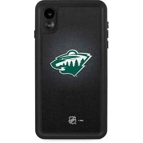 NHL Minnesota Wild Black Background iPhone Cases
