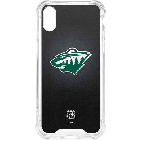 NHL Minnesota Wild Black Background iPhone XS Clear Case