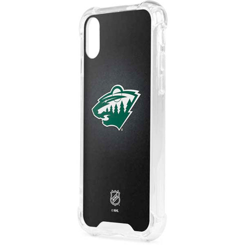 NHL Minnesota Wild Black Background iPhone XS Clear Case