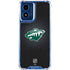 NHL Minnesota Wild Black Background Moto G 5G (2024) Clear Case
