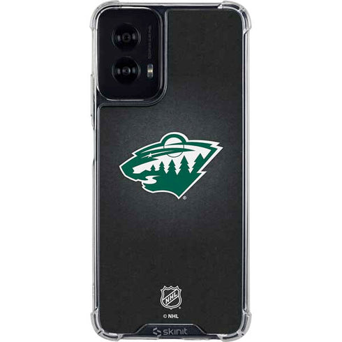 NHL Minnesota Wild Black Background Moto G Power 5G (2024) Clear Case
