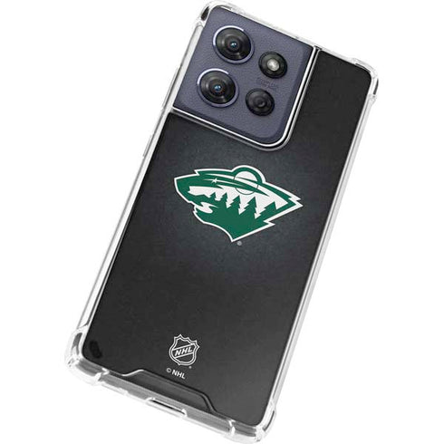 NHL Minnesota Wild Black Background Moto G Stylus 5G (2025) Clear Case