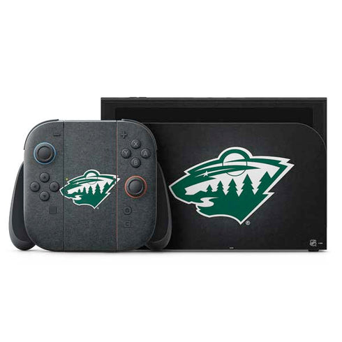 NHL Minnesota Wild Black Background Nintendo Skins