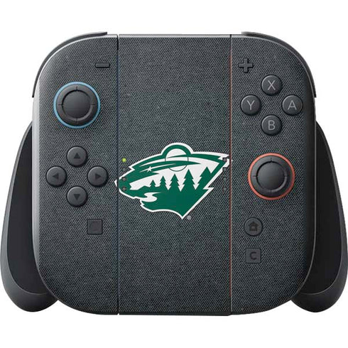 NHL Minnesota Wild Black Background Nintendo Switch 2 (2025) with Joy-Con Skin