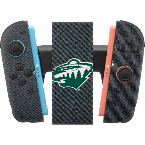 NHL Minnesota Wild Black Background Nintendo Switch 2 (2025) Joy-Con Controller Skin