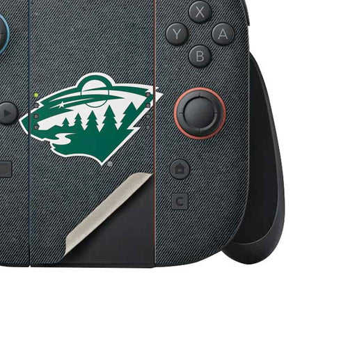 NHL Minnesota Wild Black Background Nintendo Switch 2 (2025) Joy-Con Controller Skin