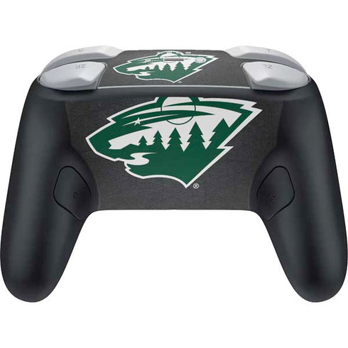 NHL Minnesota Wild Black Background Nintendo Switch 2 (2025) Pro Controller Skin