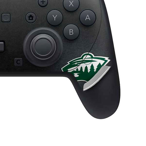 NHL Minnesota Wild Black Background Nintendo Switch 2 (2025) Pro Controller Skin