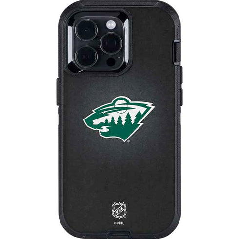 NHL Minnesota Wild Black Background Otterbox Defender iPhone Skin