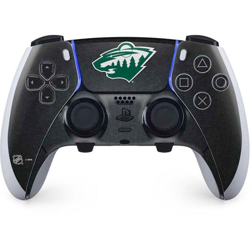 NHL Minnesota Wild Black Background PS5 DualSense Edge Pro Controller Skin