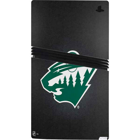 NHL Minnesota Wild Black Background PS5 Pro Console Skin
