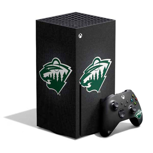 NHL Minnesota Wild Black Background Xbox Series X Bundle Skin