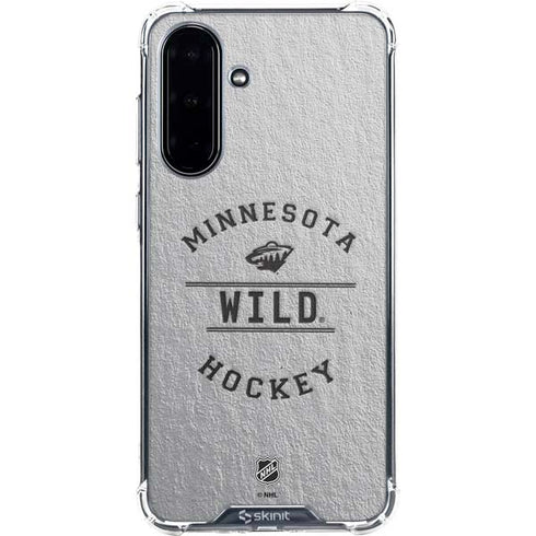 NHL Minnesota Wild Black Text Galaxy A36 5G Clear Case