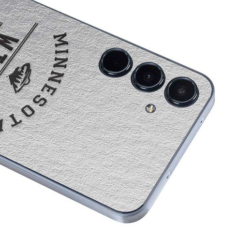 NHL Minnesota Wild Black Text Galaxy A36 5G Skin