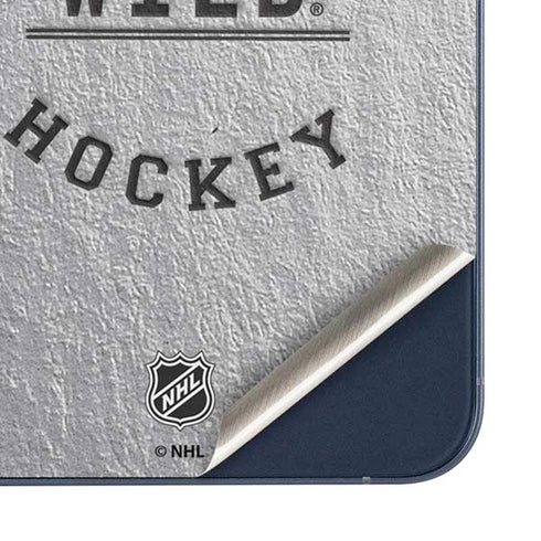 NHL Minnesota Wild Black Text Galaxy A36 5G Skin