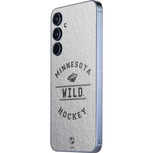NHL Minnesota Wild Black Text Galaxy A55 5G Skin