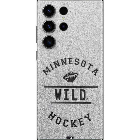 NHL Minnesota Wild Black Text Galaxy Skins