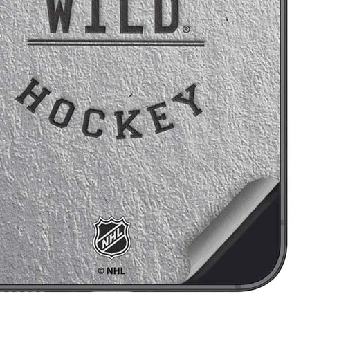 NHL Minnesota Wild Black Text Galaxy S24 Skin