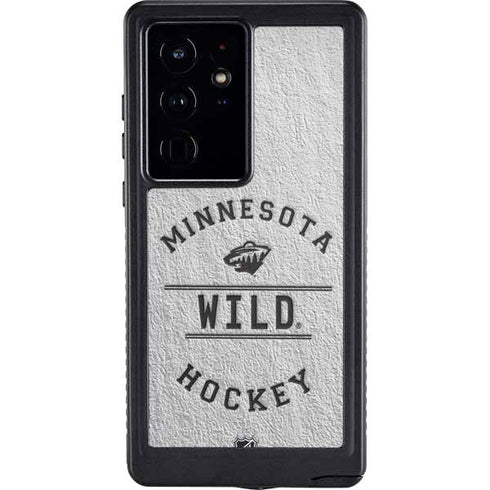 NHL Minnesota Wild Black Text Galaxy S24 Ultra Waterproof Case