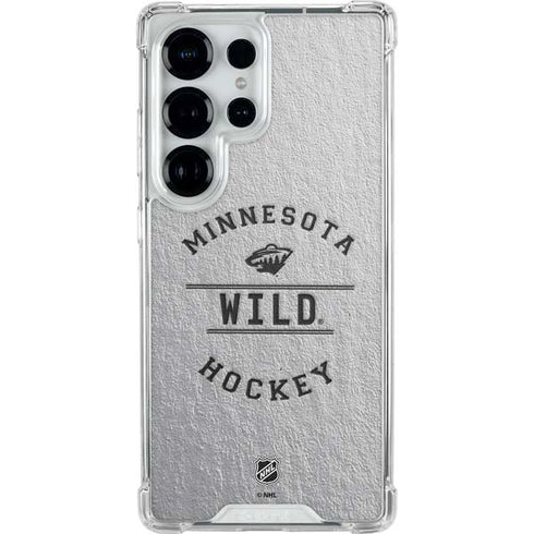 NHL Minnesota Wild Black Text Galaxy S25 Ultra Clear Case