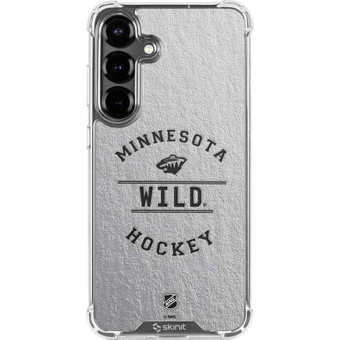NHL Minnesota Wild Black Text Galaxy S26 Clear Case