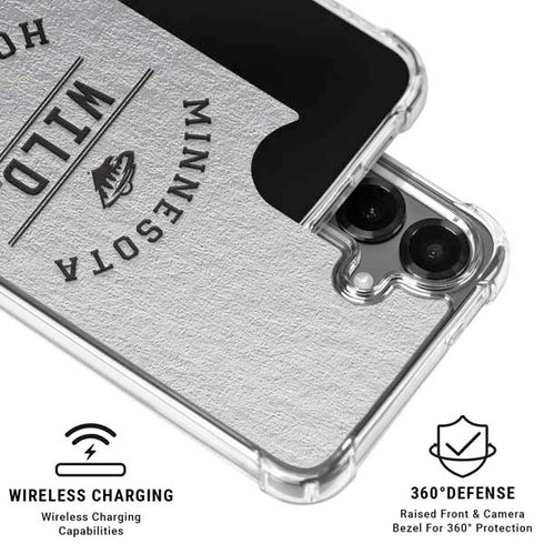 NHL Minnesota Wild Black Text Galaxy S26 Clear Case