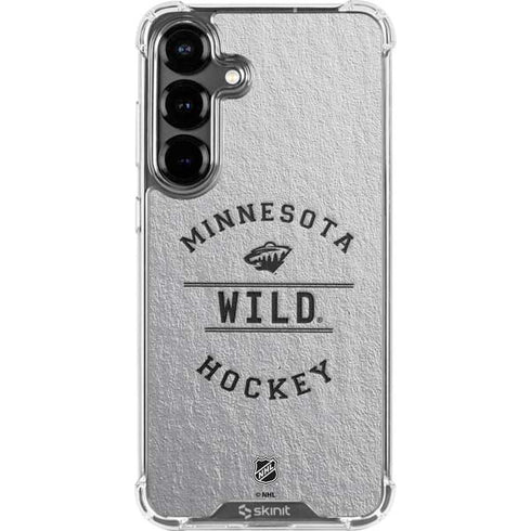 NHL Minnesota Wild Black Text Galaxy S26 Plus Clear Case