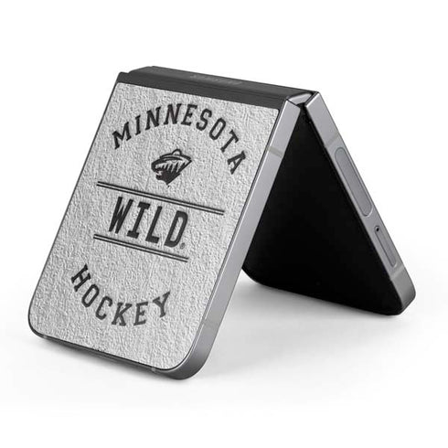NHL Minnesota Wild Black Text Galaxy Z Flip6 Skin