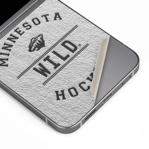 NHL Minnesota Wild Black Text Galaxy Z Flip6 Skin