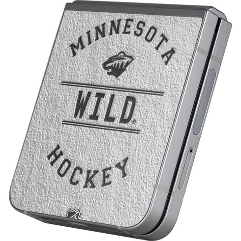 NHL Minnesota Wild Black Text Galaxy Z Flip6 Skin