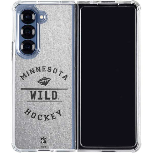 NHL Minnesota Wild Black Text Galaxy Z Fold6 Clear Case