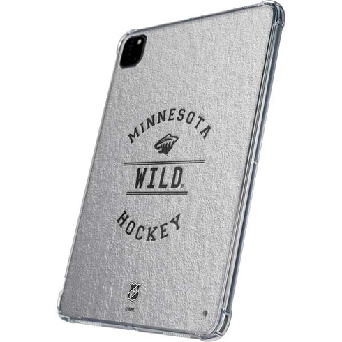 NHL Minnesota Wild Black Text iPad Pro 11in (2024) Clear Case