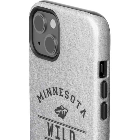 NHL Minnesota Wild Black Text iPhone 15 Impact Case