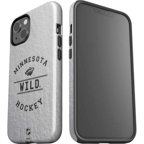 NHL Minnesota Wild Black Text iPhone 15 Impact Case