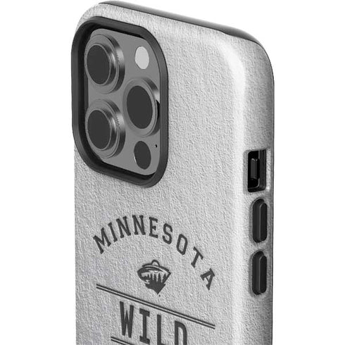 NHL Minnesota Wild Black Text iPhone 15 Pro Impact Case