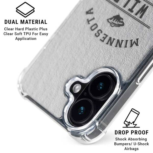 NHL Minnesota Wild Black Text iPhone 16 MagSafe Case