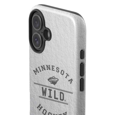NHL Minnesota Wild Black Text iPhone 16 Plus Impact Case