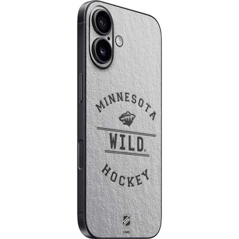 NHL Minnesota Wild Black Text iPhone 16 Plus Skin