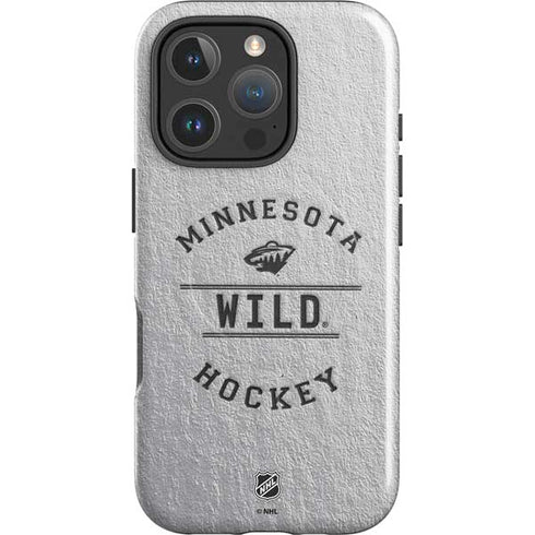 NHL Minnesota Wild Black Text iPhone 16 Pro Magsafe Impact Case