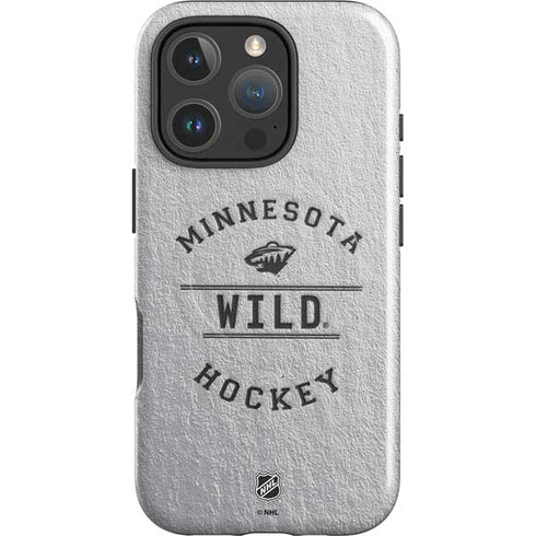 NHL Minnesota Wild Black Text iPhone 16 Pro Max Magsafe Impact Case