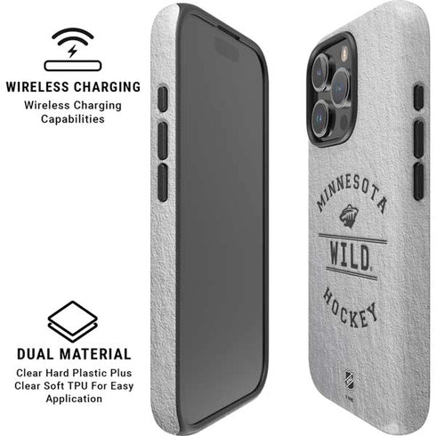 NHL Minnesota Wild Black Text iPhone 16 Pro Max Magsafe Impact Case