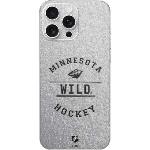 NHL Minnesota Wild Black Text iPhone 16 Pro Max Skin
