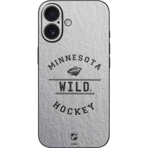NHL Minnesota Wild Black Text iPhone 16 Skin