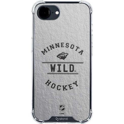 NHL Minnesota Wild Black Text iPhone 16e Clear Case