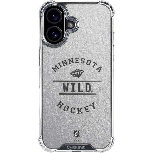 NHL Minnesota Wild Black Text iPhone 17 Clear Case