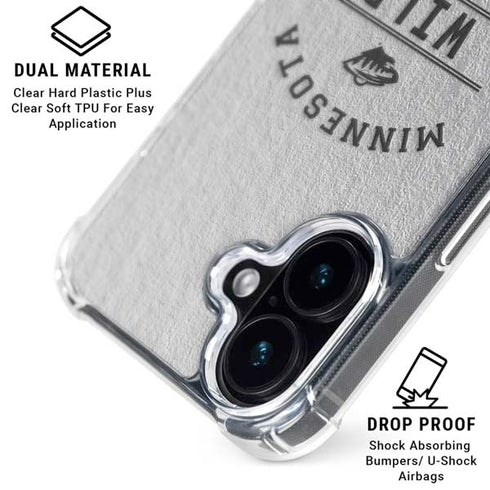 NHL Minnesota Wild Black Text iPhone 17 Clear Case