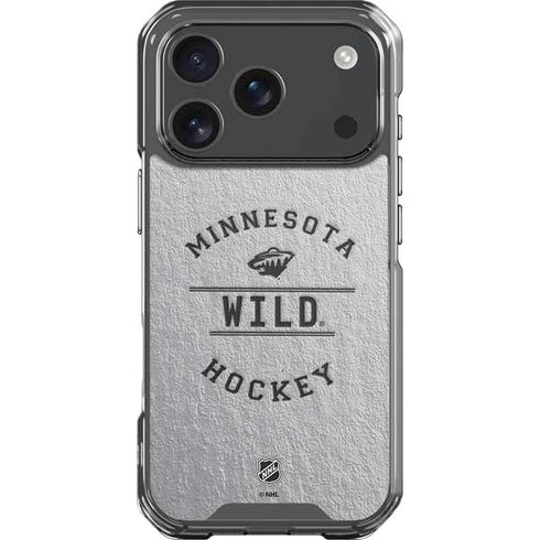 NHL Minnesota Wild Black Text iPhone 18 Pro Clear Case